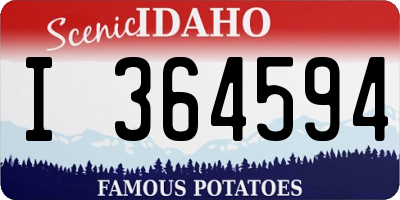 ID license plate I364594