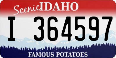 ID license plate I364597