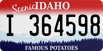 ID license plate I364598
