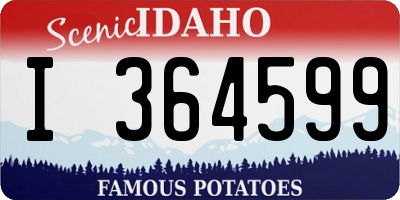 ID license plate I364599