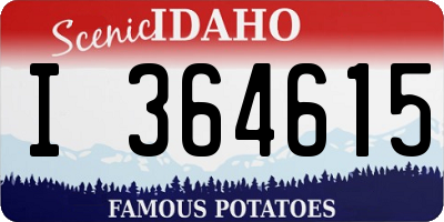 ID license plate I364615