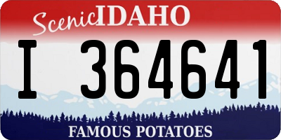 ID license plate I364641
