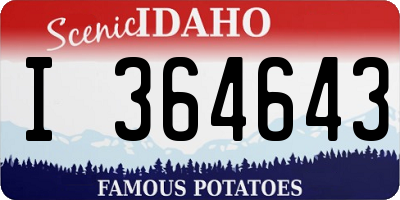 ID license plate I364643