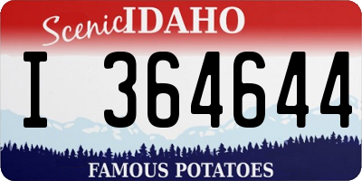 ID license plate I364644