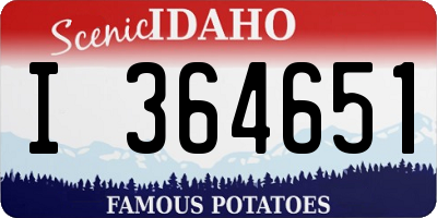ID license plate I364651