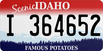 ID license plate I364652
