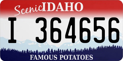ID license plate I364656
