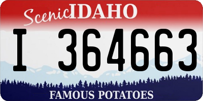 ID license plate I364663