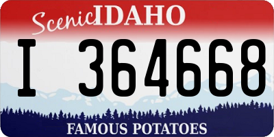 ID license plate I364668