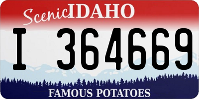 ID license plate I364669