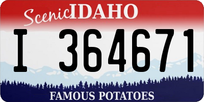 ID license plate I364671