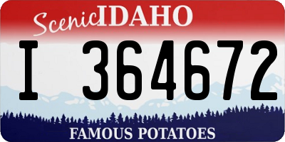 ID license plate I364672