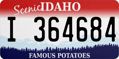 ID license plate I364684