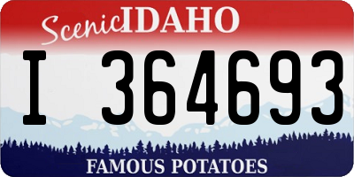ID license plate I364693