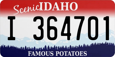 ID license plate I364701