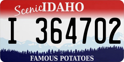 ID license plate I364702