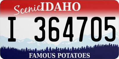 ID license plate I364705