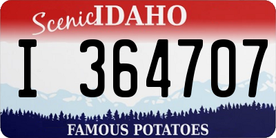 ID license plate I364707