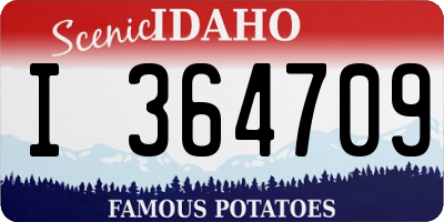 ID license plate I364709