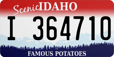 ID license plate I364710