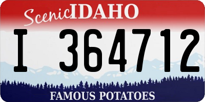 ID license plate I364712