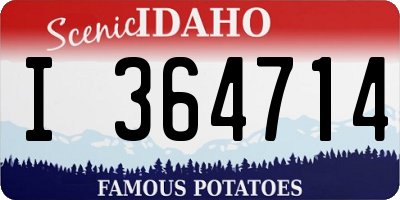 ID license plate I364714