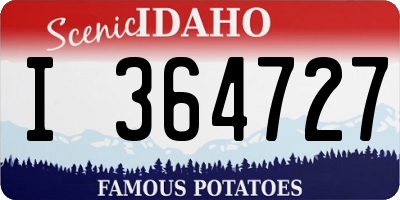 ID license plate I364727