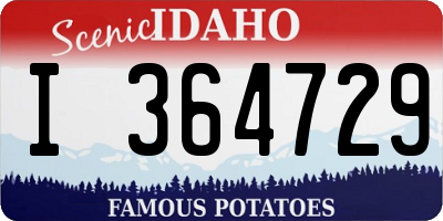 ID license plate I364729