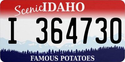 ID license plate I364730