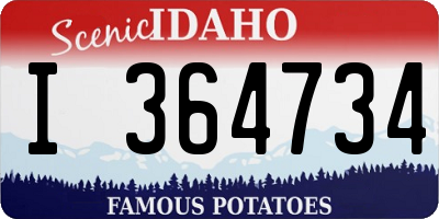 ID license plate I364734