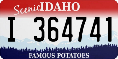 ID license plate I364741