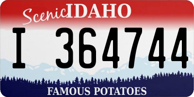 ID license plate I364744