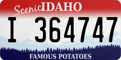 ID license plate I364747