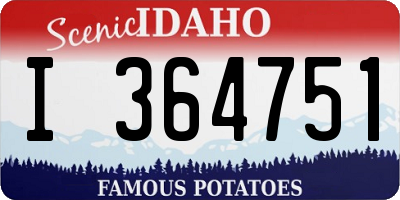ID license plate I364751