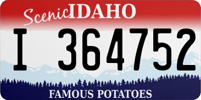 ID license plate I364752