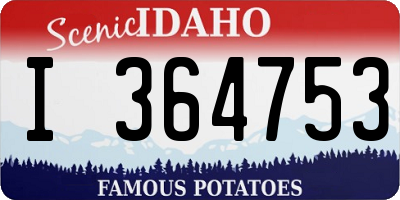 ID license plate I364753
