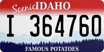 ID license plate I364760