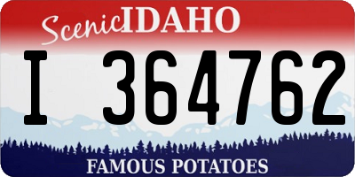 ID license plate I364762