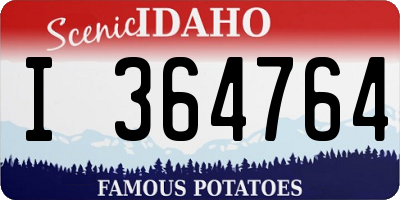 ID license plate I364764