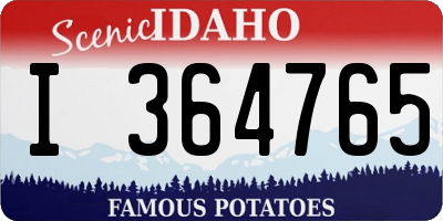 ID license plate I364765
