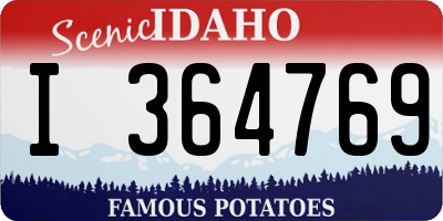 ID license plate I364769