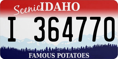 ID license plate I364770