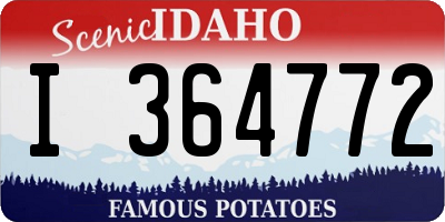 ID license plate I364772