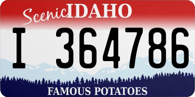 ID license plate I364786