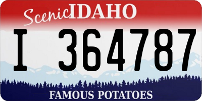 ID license plate I364787