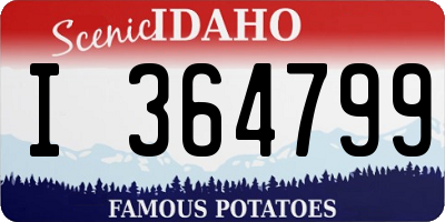 ID license plate I364799