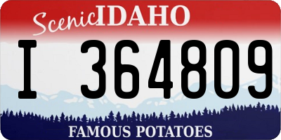 ID license plate I364809