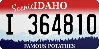 ID license plate I364810