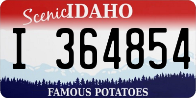 ID license plate I364854