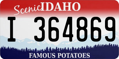 ID license plate I364869